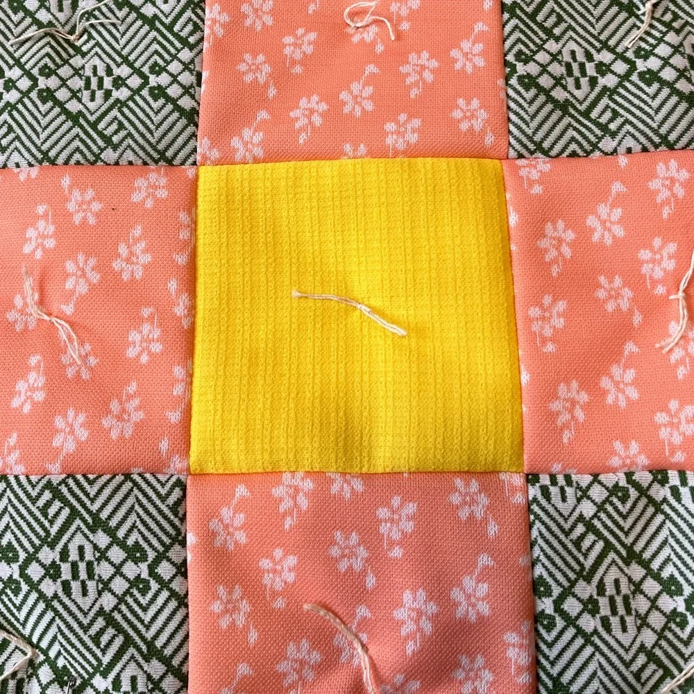 NEW Handmade quilt baby or lap blanket vintage charm of polyester double knit